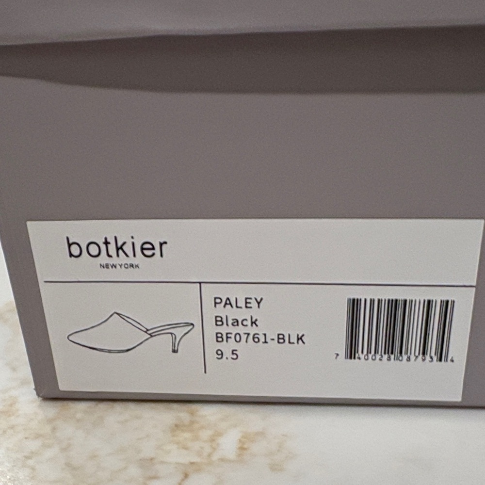 Botkier Black Suede Mules 2 1/2 inch heel - Picture 2 of 10